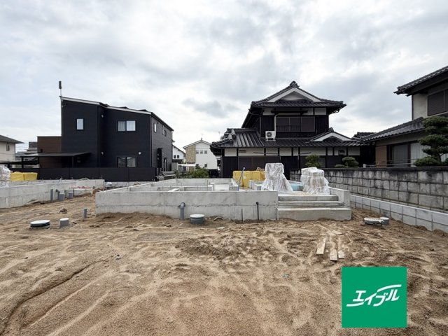【外観】 | クレイドルガーデン浅口市金光町占見新田第9 (全2棟) | 建築中(2026年6月下旬撮影)