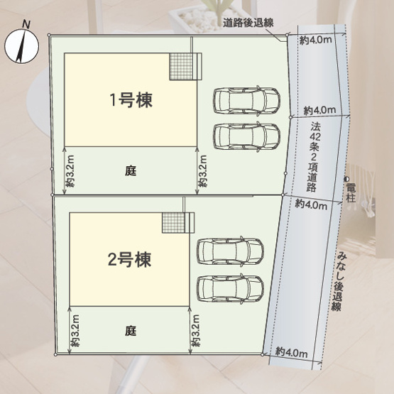 【区画図】 | クレイドルガーデン浅口市金光町占見新田第9 (全2棟)
