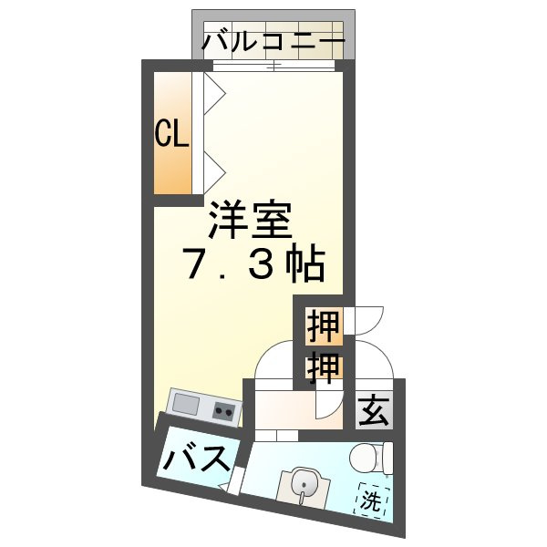 パロス塩屋駅前の間取り