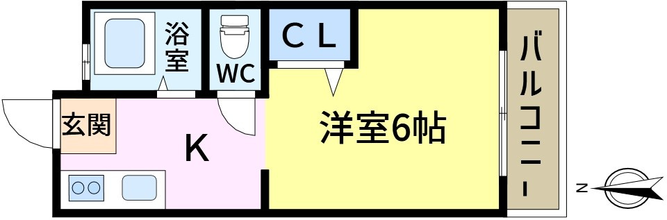 コーポオガワの間取り