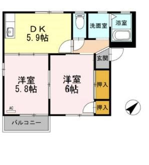 法性寺ハイツアネックスの間取り