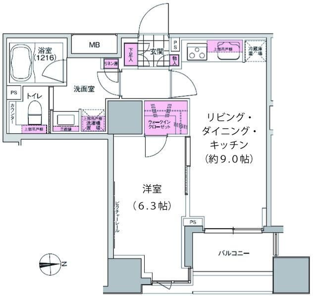 プレジリア東日本橋の間取り