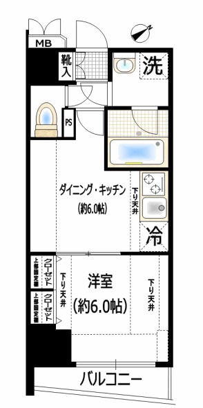 エステムプラザ市谷外濠公園の間取り|エステムプラザ市谷外濠公園