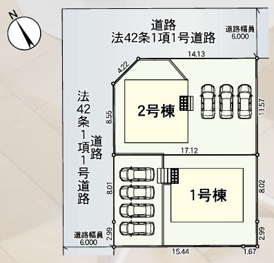【区画図】 | 【新築分譲住宅　～クレイドルガーデン～】 山形市東青田　第4　☆全2棟☆ | 全2区画の分譲住宅です♪