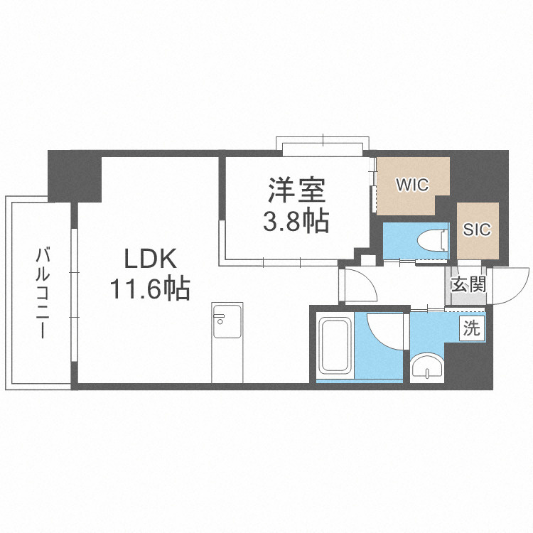 アバンティうめきたの間取り