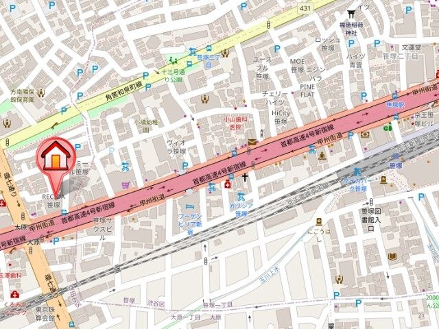 【地図】レジディア笹塚 