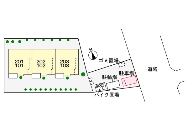 パークシャルム武蔵野の区画図