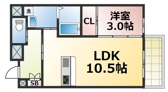 【間取り】 | メゾンキコー今里　仲介手数料無料