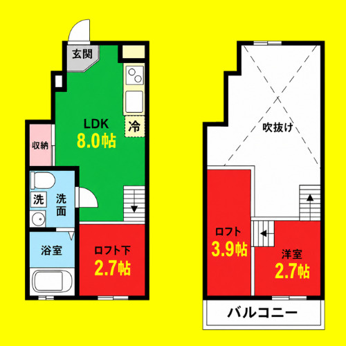White Hills East　名古屋市賃貸　仲介手数料無料の間取り
