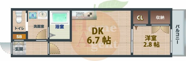 【間取り】 | デュオコート | 1DKのお部屋です。