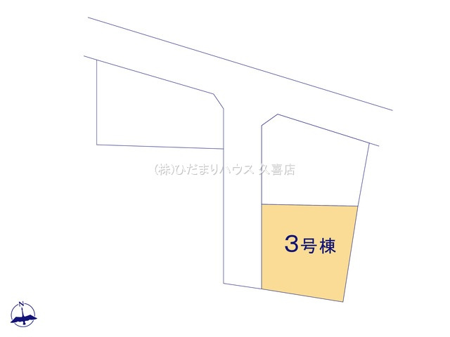 第2加須花崎　新築一戸建て　03　リーブルガーデンの区画図|全3棟