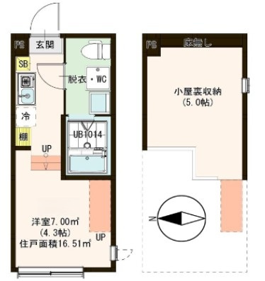 ハーモニーテラス中川Ⅳの間取り