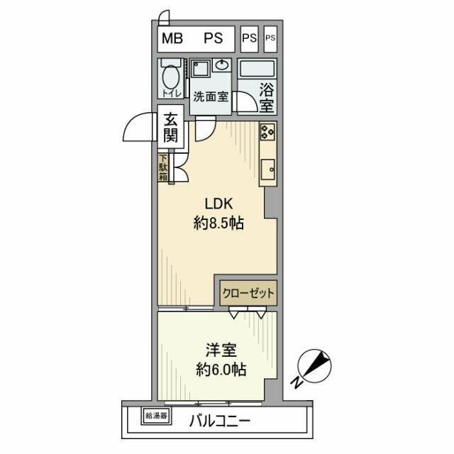 町田市森野２丁目の賃貸マンションの間取り