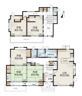 【間取り】 | 真岡市飯貝5LDK中古住宅