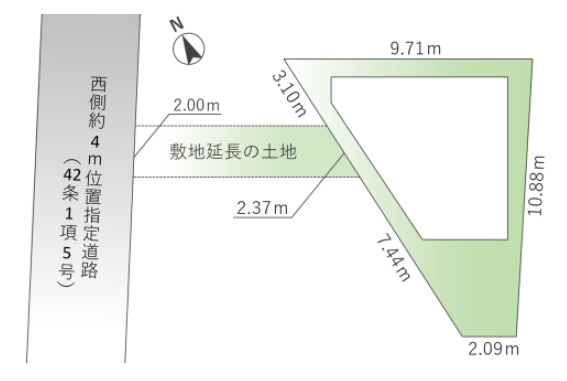 練馬区関町南1丁目　省スペース×多機能化　コンパクト邸宅の区画図