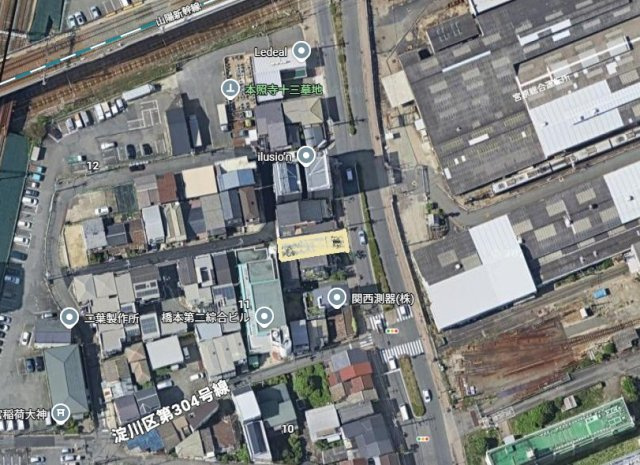 淀川区野中南　売土地の地図