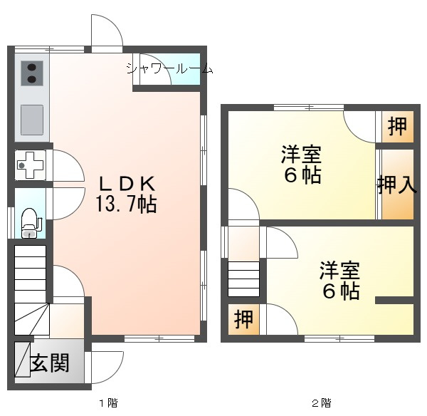 朝霧南町4丁目戸建の間取り