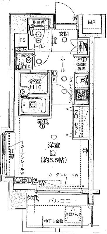エクセリア横浜の間取り