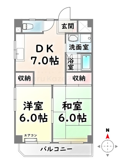 【間取り】 | 山田ハイツ【名古屋市賃貸・都市ガス】