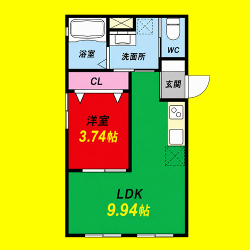 Cedre中村公園　(セドールナカムラコウエン)　名古屋市賃貸　仲介手数料無料の間取り