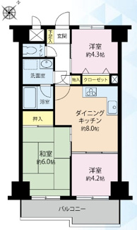 【間取り】 | ライオンズマンション和田町第2