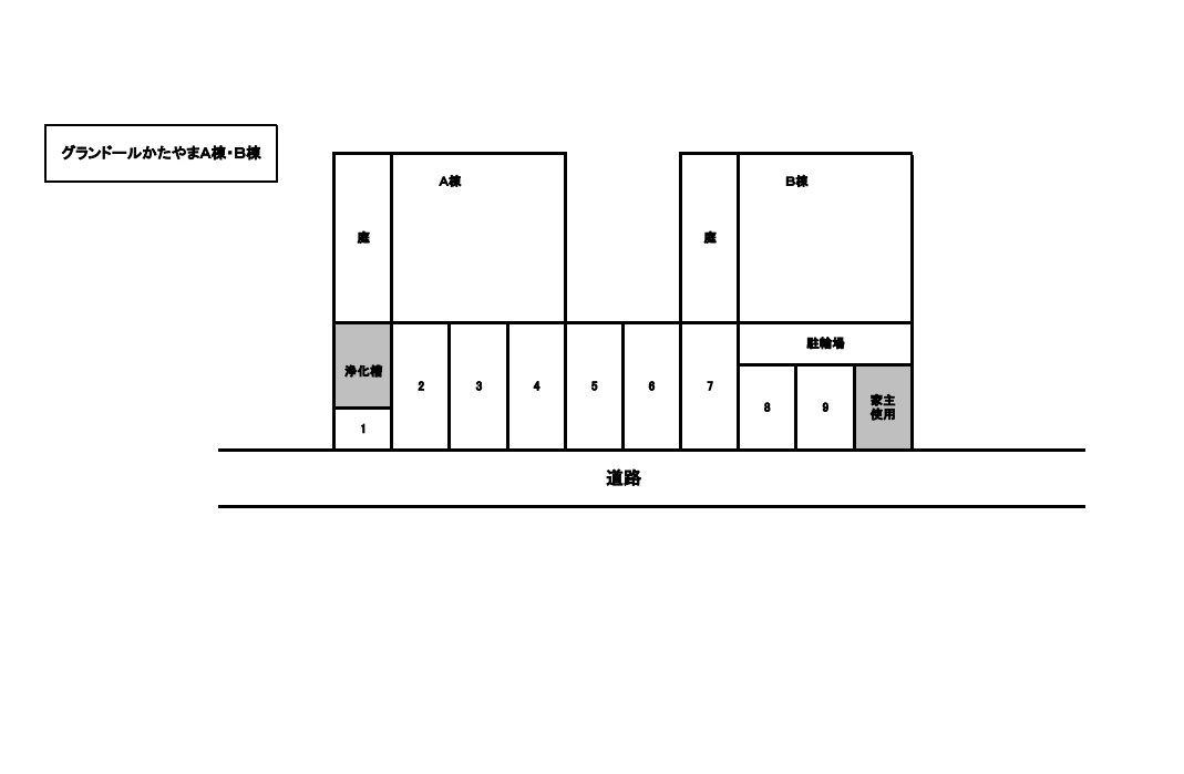 グランドールかたやまＢ棟の区画図