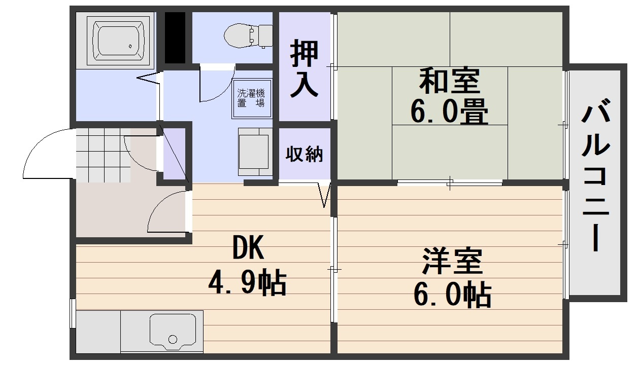 パナハイツ芳泉Ｂ棟の間取り