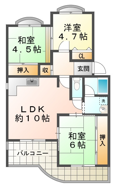 シティハイツ竹の台の間取り|シティハイツ竹の台