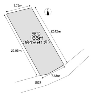 【土地図】 | 加東市秋津売地 | 南東向きで陽当たり良好な売り土地です！！建築条件はございません！お好きなハウスメーカー様・工務店様で建築していただけます！！