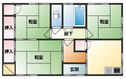 元石町借家の間取り