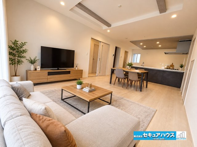 【今からご案内可能】知多市つつじが丘3丁目　全2棟のその他|【LDK】
◆日当たりが良く温かい広々リビングは家族の団らんスペースになります。
