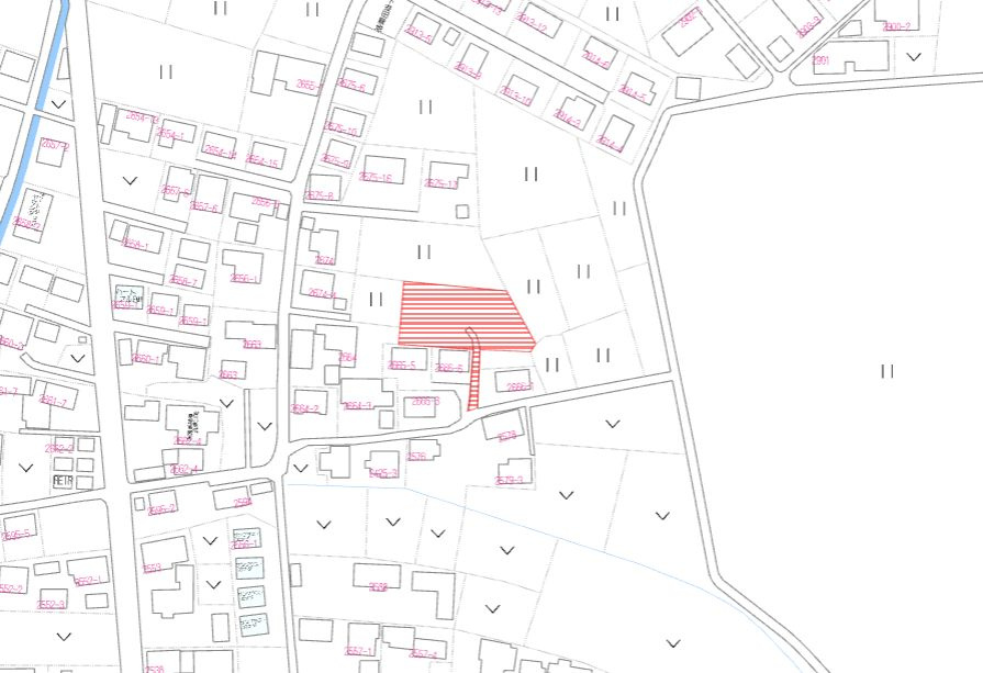 都城市金田町の売地の土地図