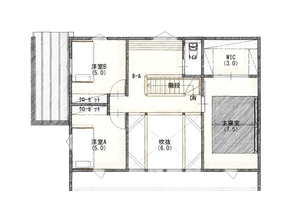 下野市薬師寺　新築戸建の間取り