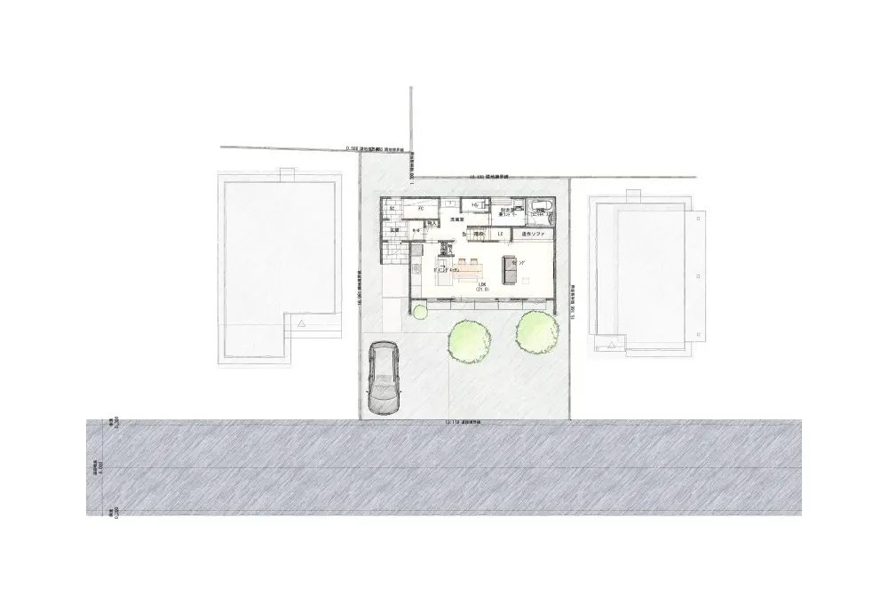 下野市薬師寺　新築戸建の区画図