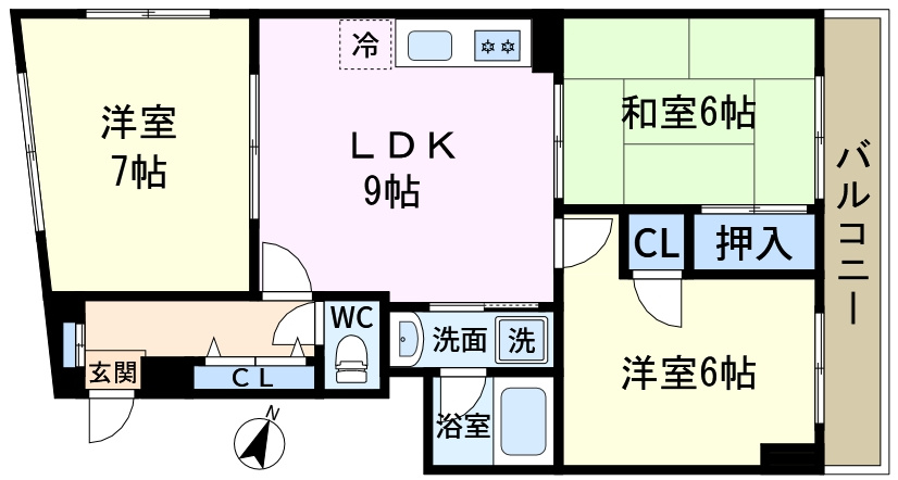 第三ハイツカトレアの間取り