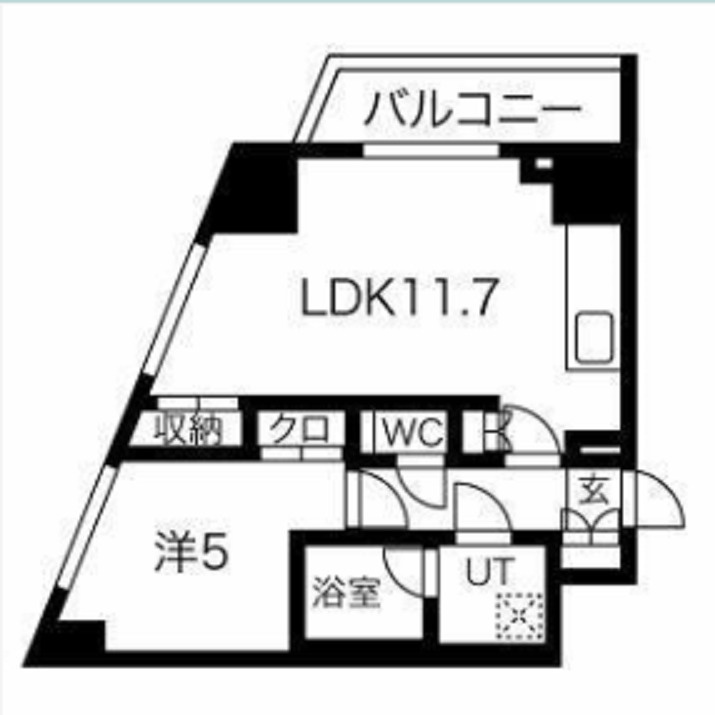 スパシエ蒲田グランドタワーの間取り|1LDK