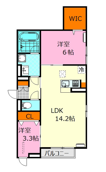 【間取り】 | D-Axis旭　A棟
