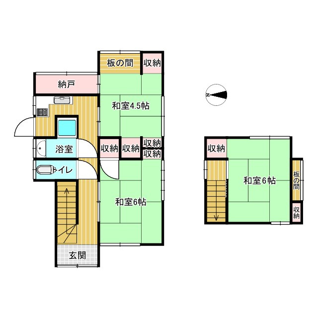 宇都宮市富士見が丘中古戸建の間取り