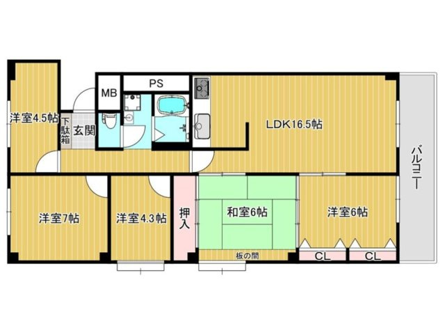 岡本ハウスの間取り|角住戸ならではの三面採光！陽のあたる時間が長く、冬でも暖かいです
