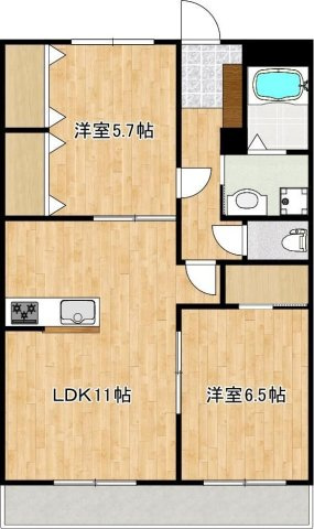クロノス52鶴羽田の間取り