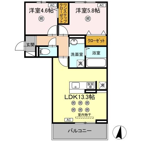 (仮称)D-ROOM琴平1丁目の間取り