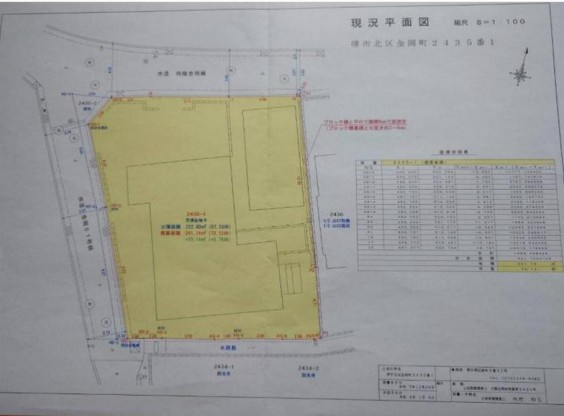 北区金岡町　売土地の土地図