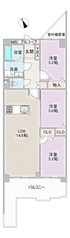 荘苑八事ビラージュ一番館の間取り