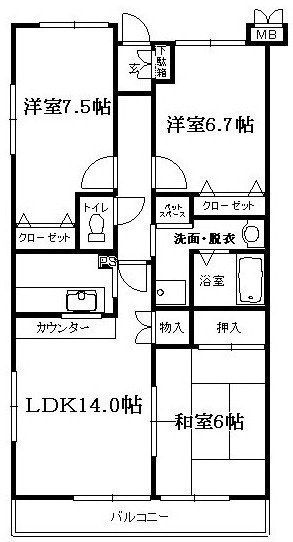モラダ・アケボノの間取り