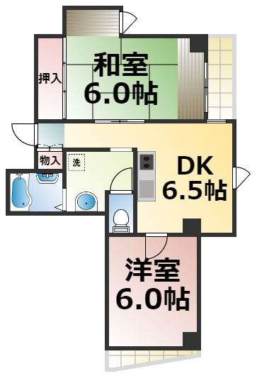 【間取り】 | メゾンド勝山　仲介手数料無料