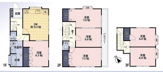 【間取り】 | 鶴ヶ島市鶴ヶ丘　中古戸建