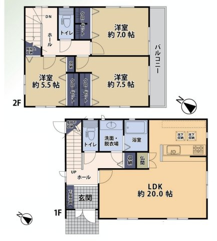 【間取り】 | 鶴ヶ島市中新田　中古戸建