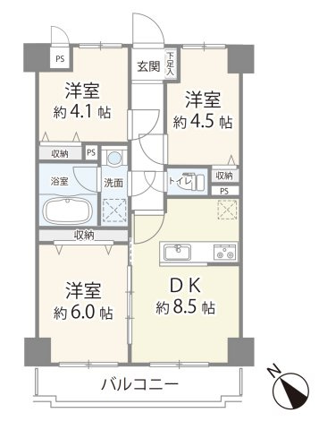 【間取り】 | ライオンズマンション坂戸