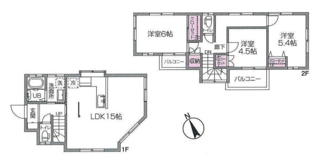 【間取り】 | 鶴ヶ島市上広谷　中古戸建