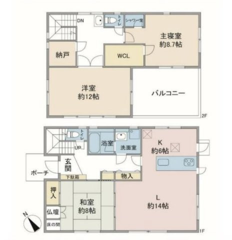 【間取り】 | 鶴ヶ島市松ヶ丘2丁目　中古戸建